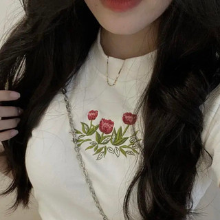 Áo Thun Baby Tee Thêu Hoa Nữ Unisex Local Brand