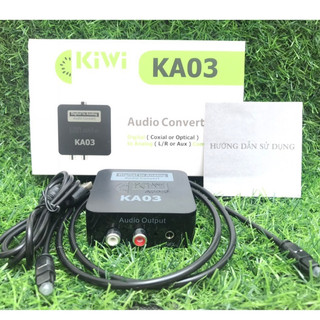 Kiwi KA-03 Bộ chuyển âm thanh smart TV  sang audio AV ra amply + Cáp optical 1met