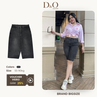 Quần Ngố Bigsize 58-90kg Quần Jean Lứng Lưng Cao Tôn Dáng Màu Xám Trơn 7023 Quần Short Lửng Co Giãn Mạnh