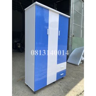 Tủ nhựa trắng xanh 1m7 x 1m05 giao trong ngày hỏa tốc