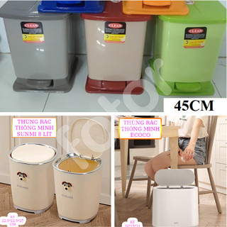[FREESHIP] THÙNG RÁC ĐẠP CHÂN, CAO CẤP, THÔNG MINH NHÀ BẾP GẤP GỌN SIZE LỚN