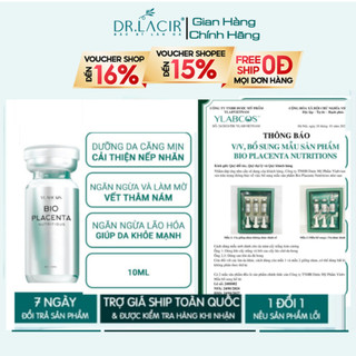 Huyết Thanh Siêu Phục Hồi mẫu mới Ylabco - Bio Placenta,Giúp Dưỡng ẩm da,ngăn ngừa lão DR LACIR 10ml