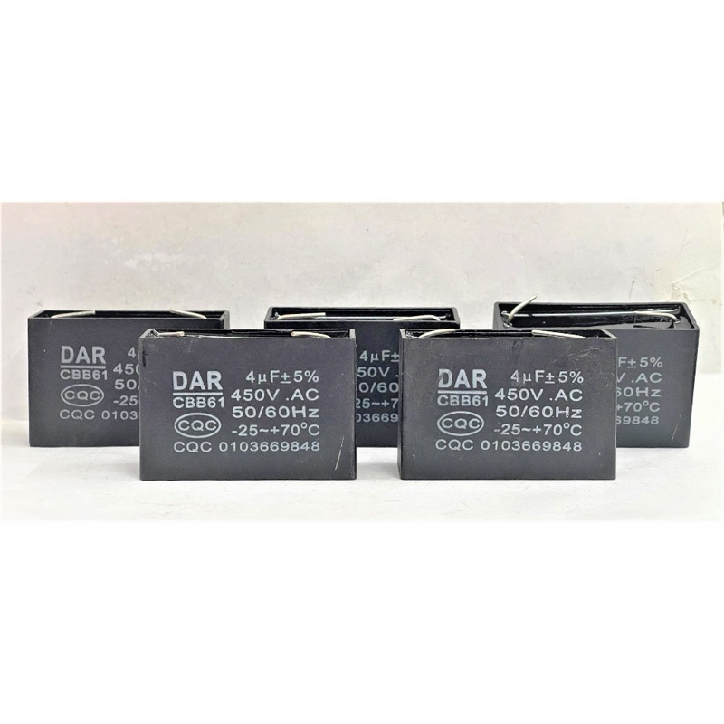 Combo 5 Tụ Quạt Chân Kim 4uf / 450v