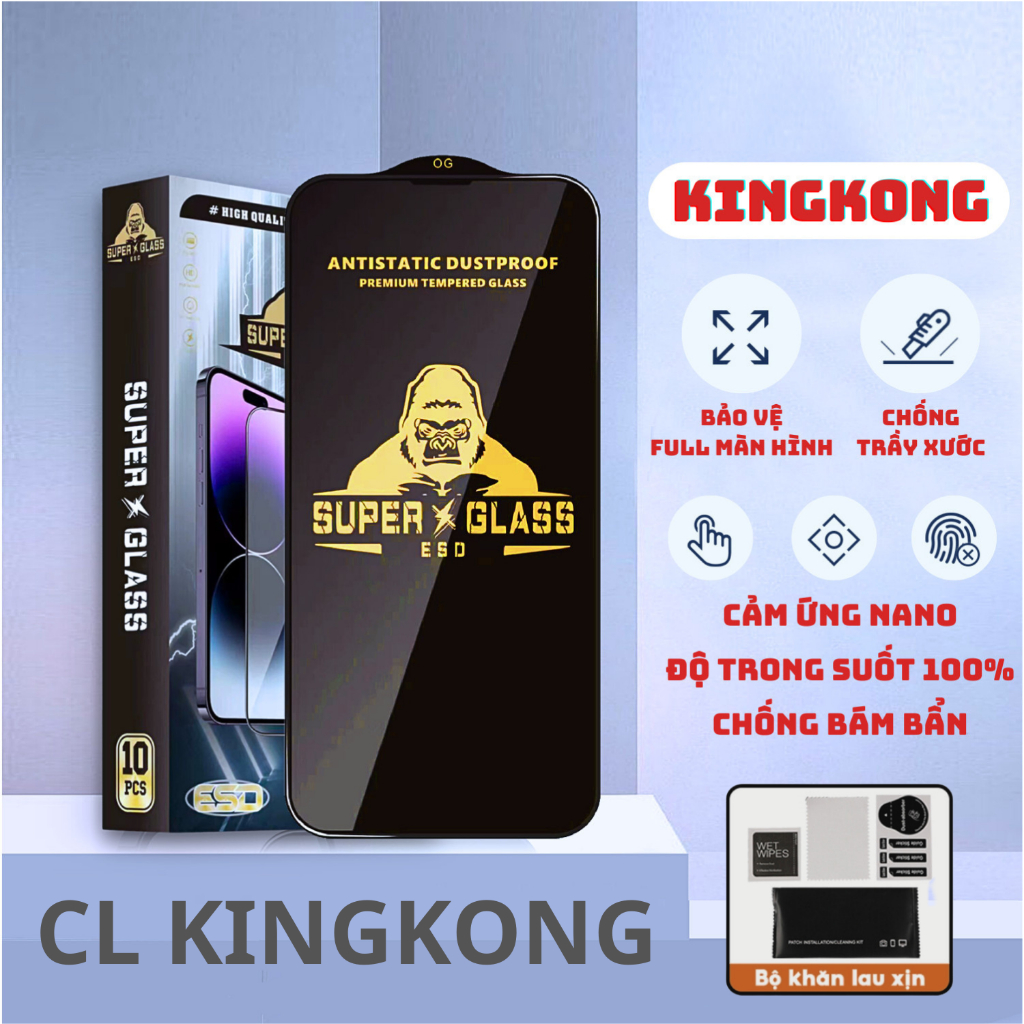Kính cường lực  Vivo Y11 (vivo 1906)  Kingkong full màn|Miếng dán bảo vệ màn hình vivo|ICCA