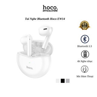 Tai nghe bluetooth Hoco EW14, tai nghe nhét tai không dây có mic đàm thoại, 5h nghe nhạc.