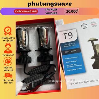 Đèn Led T9 bi cầu chân H4 lắp cho nhiều dòng xe máy ô tô sử dụng chân H4 siêu sáng phutungsuaxe