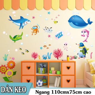 Decal trang trí tường - Đại Dương Xanh 02