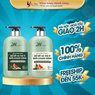 Dầu gội bồ kết QH Lactus Season Dầu gội thiên nhiên, hà thủ ô, bưởi, chanh, gừng 500ml
