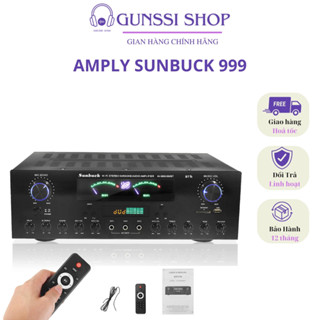  Amly bluetooth Gunssi amply karaoke 999 AV Công Suất đỉnh 900w Âm Thanh Hay Âm Bass Chuẩn Kết Nối bluetooth 5.0 