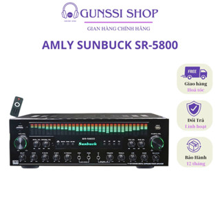  Amply karaoke Gunssi amly bluetooth SR- 5800 tích hợp Equalize công suất lớn âm thanh vòm 7.1 kết nối loa siêu trầm 