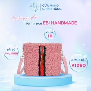 [Có Video Hướng Dẫn] Set Nguyên Liệu Làm Túi Handmade Tự Đan Mix Dây Lụa Thời Trang, Cá Tính - EB80