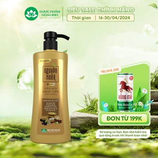 {MỚI} Dầu gội dược liệu Nguyên Xuân bồng bềnh 600ml - Dành cho tóc dầu bết - Tặng thêm 10% thể tích giá không đổi