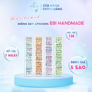 Miếng Dán Washi Sticker In Họa Tiết DIY Trong Suốt Trang Trí Cực Dễ Thương - EB85