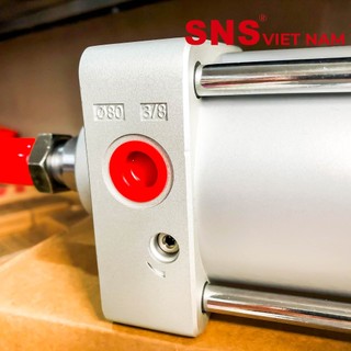 Xi lanh khí nén đế vuông SNS SC80 - Xi lanh khí nén SNS SC 80 ( chính hãng SNS )