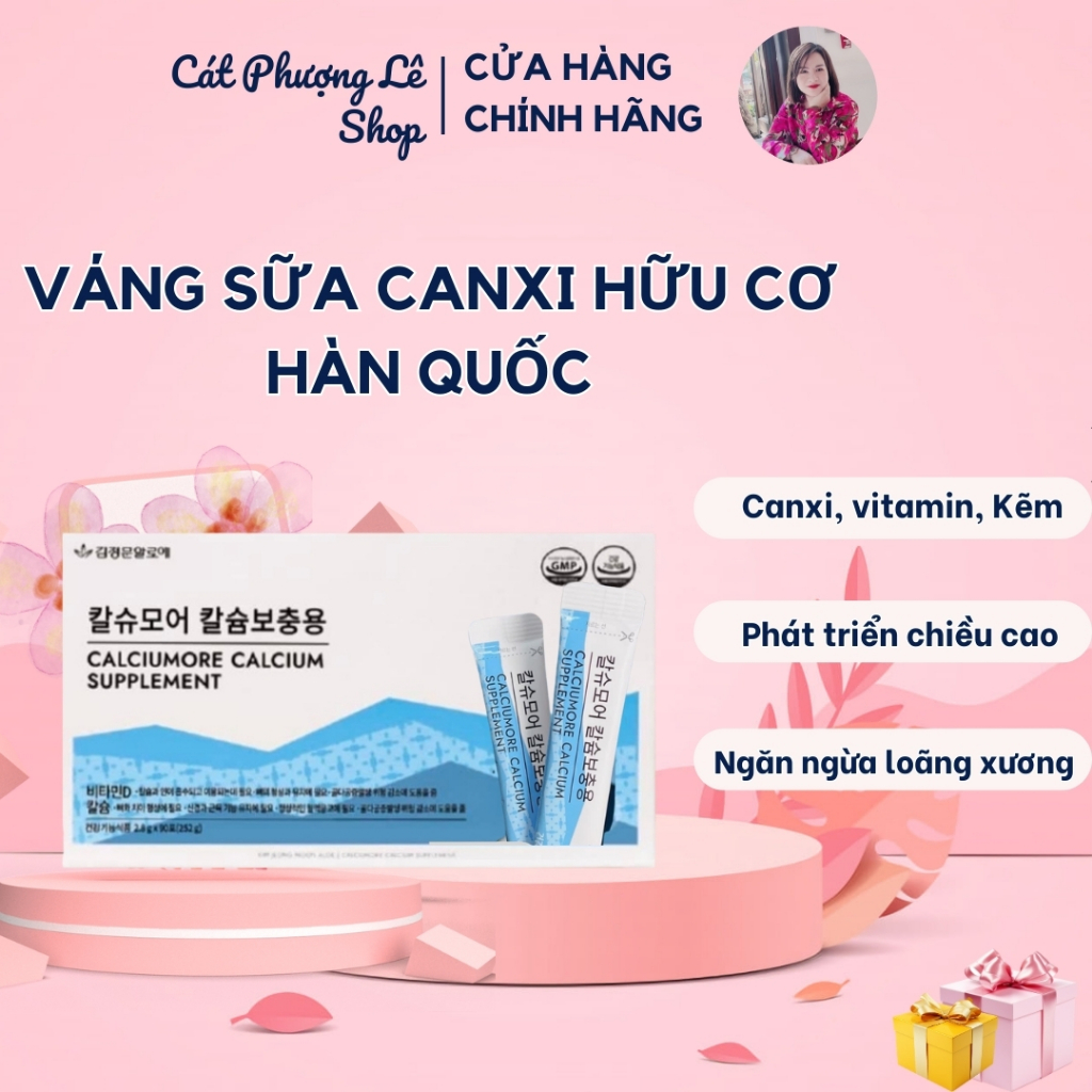 Bột Váng Sữa Canxi Hữu Cơ Hàn Quốc Cho Bé Tăng Chiều Cao, Phát Triển Trí Tuệ - 1 hộp 90 gói