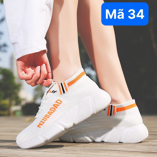 giày thể thao -  giày nhảy niubadao mã 34 trắng chữ cam
