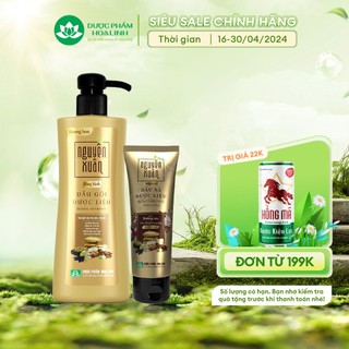 Bộ Dầu gội 350ml và Dầu xả 150ml Nguyên Xuân bồng bềnh - Dành cho tóc dầu bết