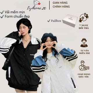 Áo khoác Dù thời trang unisex nhà lyihome form áo rộng thoải mái, phối sọc cá tính, áo khoác gió chống nắng vải dù