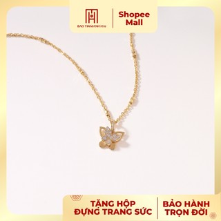  Mặt dây chuyền vàng 10K Bảo Tín Mạnh Hải hình hồ điệp khảm đá nhỏ xinh PYMAV10KDH-311026 