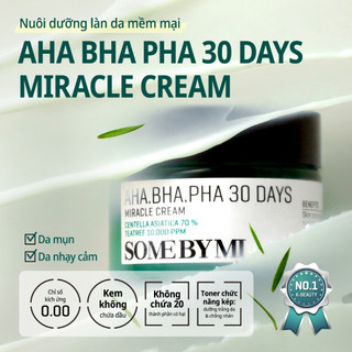 Combo giảm mụn Some By Mi AHA-BHA-PHA 30 Days Miracle ( Serum 50ml + Kem 50ml )
