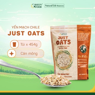 Yến mạch Chile JUST OATS nguyên chất cán mỏng | Túi 454g