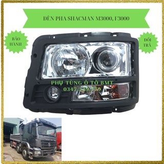 Đèn pha xe tải, xe ben lắp cho xe Shacman M3000, F3000, loại bóng bi xenon, hàng Shacman