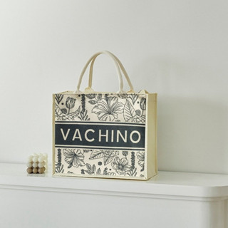 Túi cói du lịch, túi Vintage đi biển VACHINO - TX038, họa tiết hoa lá tưới mát, thân thiện với môi trường. Bảo hành 12t