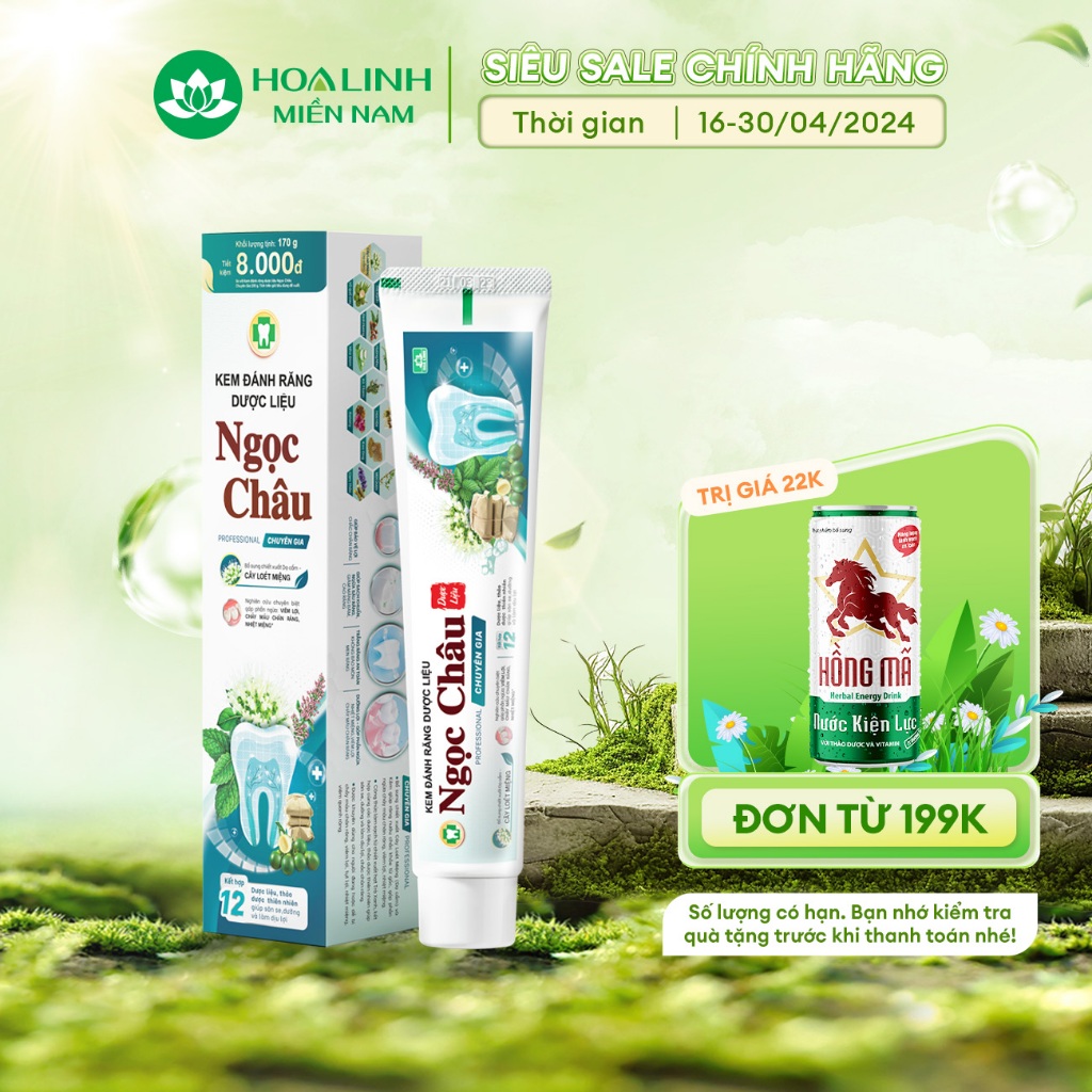 Kem đánh răng dược liệu Ngọc Châu Chuyên Gia 170g