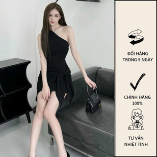 Đầm Lệch Vai Body Cột Nơ Eo Sexy Quyến Rũ- T0858 Copines