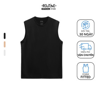 Áo Tanktop Thể Thao Nam Sát Nách Trơn Form Fitted - Routine 10S24TTOA001