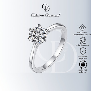 Nhẫn kim cương Moissanite 5 Ly Caterina Diamond Classic Jane Eyre Proposal Diamond Ring DR004
