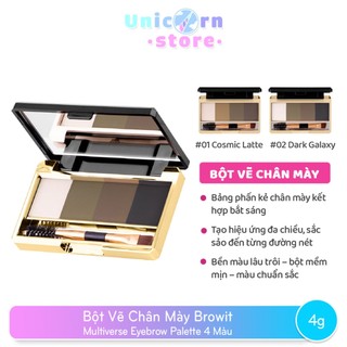 Bột Vẽ Chân Mày Browit By NongChat Multiverse Eyebrow Palette 4 Màu 4g