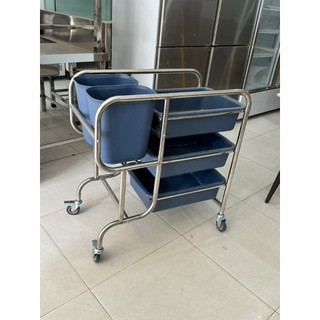 XE DỌN BÀN NHÀ HÀNG BẰNG INOX KHUNG CONG