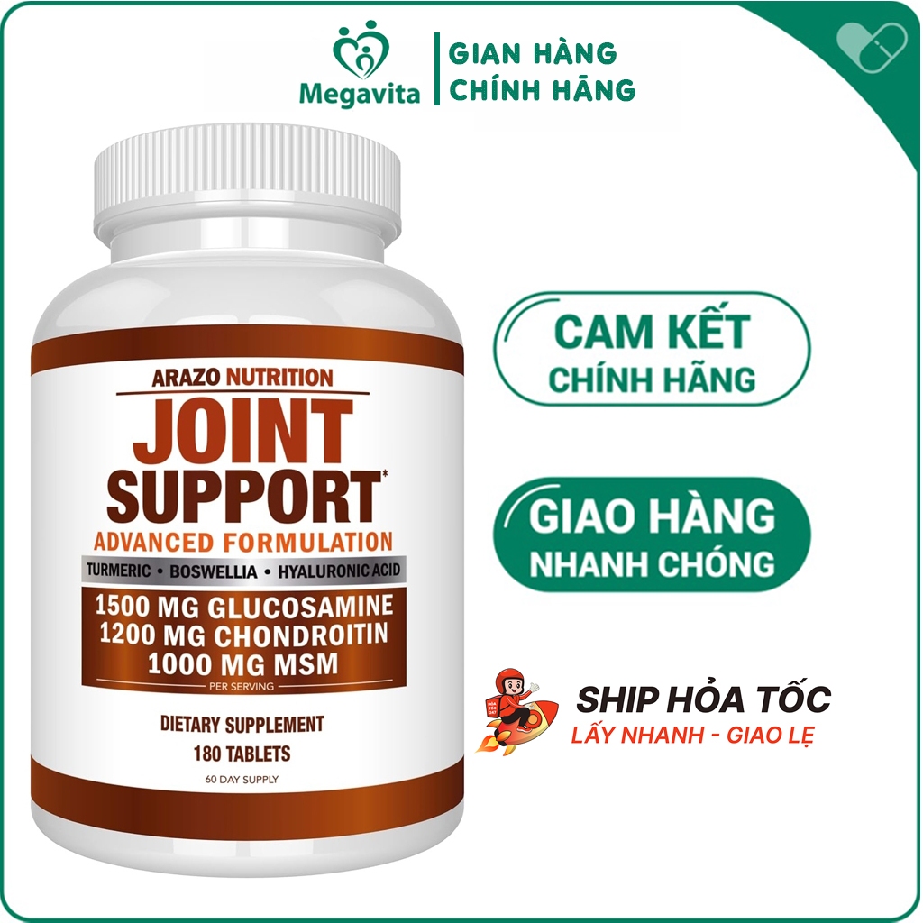 [Date 2027] Viên Uống Hỗ Trợ Xương Khớp Arazo Nutrition Joint Support Glucosamine Chondroitin MSM 18