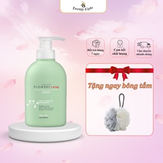 Dầu gội nước hoa muối biển Flowery LADY 500ml [Tặng bông tắm cao cấp]
