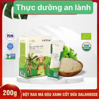 Bột rau má đậu xanh cốt dừa dalahousevị ngọt từ đường hoa dừa hữu cơ