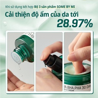 Combo giảm mụn Some By Mi AHA-BHA-PHA 30 Days Miracle (Serum 50ml + Kem 50ml)