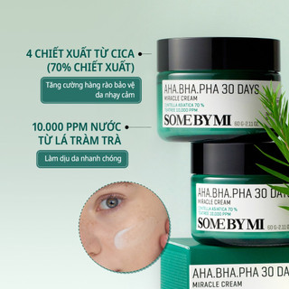 Combo giảm mụn Some By Mi AHA-BHA-PHA 30 Days Miracle (Serum 50ml + Kem 50ml)