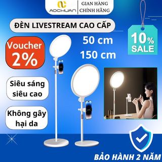 Đèn livestream bán hàng trợ sáng studio chụp ảnh quay phim trọn bộ, Đèn live không ánh sáng xanh