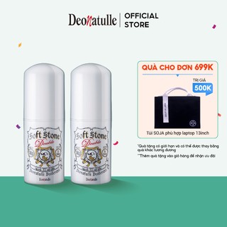 Combo 2 Lăn Khử Mùi Đá Khoáng Dạng Sáp Cho Mọi Loại Da Deonatulle Soft Stone Double Deodorant 20g