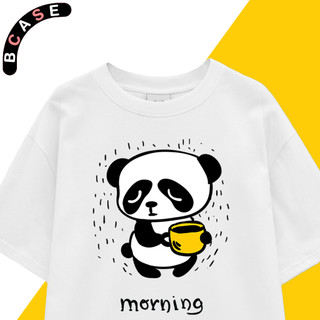 Áo thun trắng HÌNH GẤU TRÚC unisex nam nữ form rộng tay lỡ cotton đẹp vải dày mịn tb1416