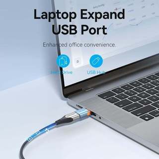 USB OTG Type-C 3.1 to USB VENTION CUBH0 (10Gbps, Male to Female)