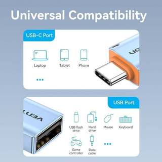 USB OTG Type-C 3.1 to USB VENTION CUBH0 (10Gbps, Male to Female)
