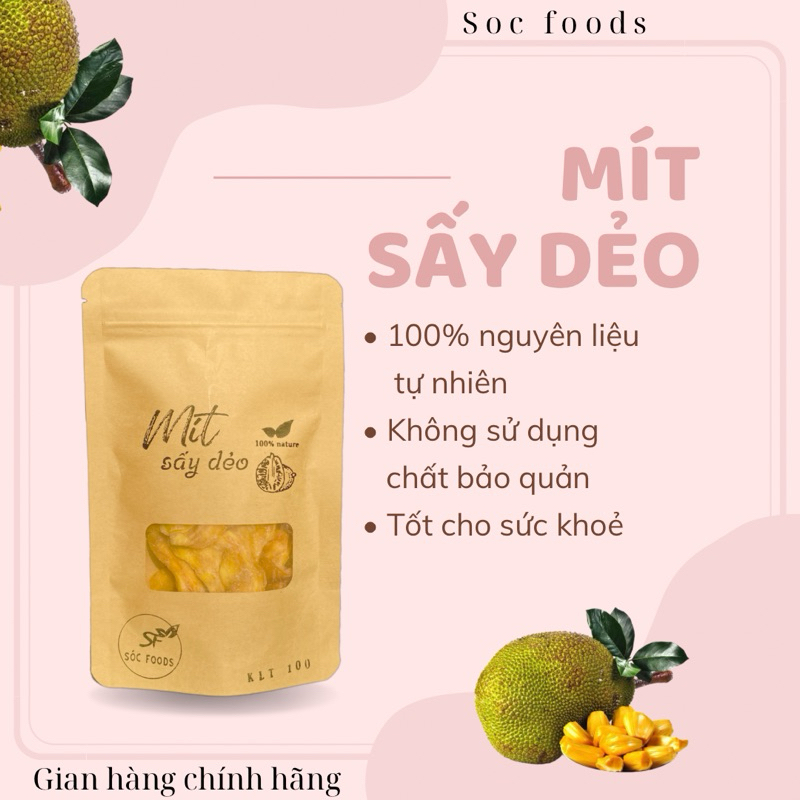 [Loại 1][Mít sấy dẻo thương hiệu Socfoods][Vị ngọt thanh của mít cuốn hút][An toàn][Chất lượng]