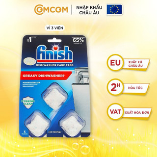 Viên vệ sinh máy rửa chén Finish vỉ 3 viên dùng cho máy rửa bát/ chén FVVVS3V