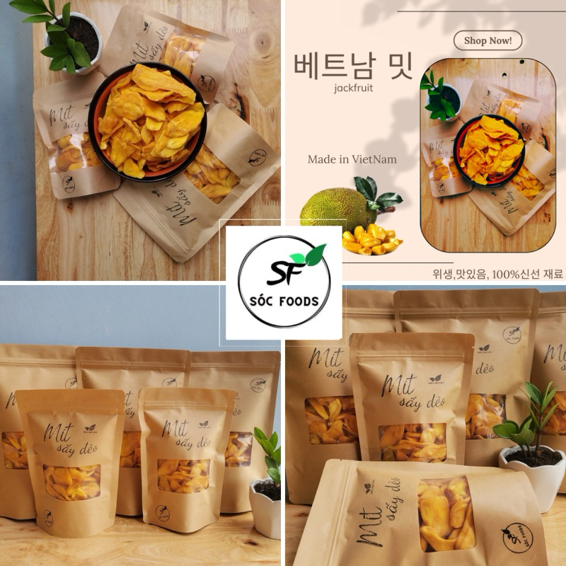[Loại 1][Mít sấy dẻo thương hiệu Socfoods][Vị ngọt thanh của mít cuốn hút][An toàn][Chất lượng]
