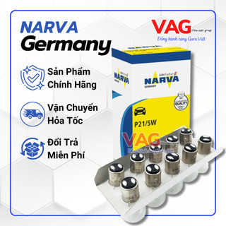 [Chính hãng] Bóng đèn phanh ô tô, xe máy chân cài P21/5W 12V chính hãng NARVA từ Đức (Giá 1 bóng)