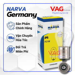 [Chính hãng] Bóng đèn phanh, đèn lùi, xi nhan chân cài P21W 12V chính hãng NARVA từ Đức (Giá 1 bóng)