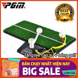 Thảm tập swing golf, Swing Mat chính hãng PGM tặng kèm tee cao su và bóng tập, chơi golf tại nhà swing golf