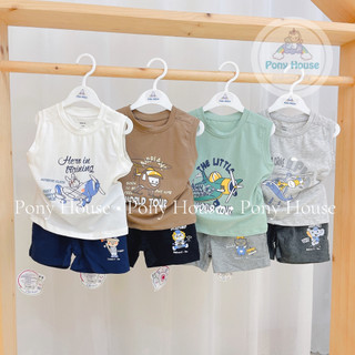 Bộ ba lỗ dokma chất cotton mềm mát cho bé trai size 6-9m đến 24-36m